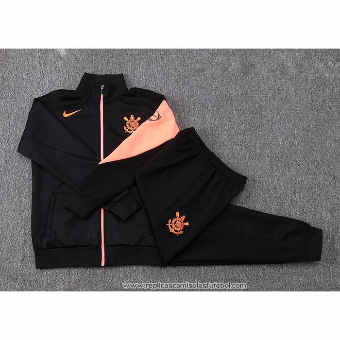 Jaqueta de Treinamento Corinthians 2025-2026 Preto Laranja